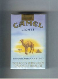 Camel with sun Smooth American Blend Lights cigarettes soft box