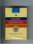 Golden American cigarettes hard box