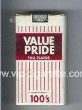 Value Pride Full Flavor 100s cigarettes soft box