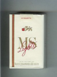 MS Lights cigarettes soft box