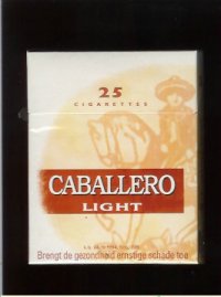 Caballero Light 25 cigarettes with big cowboy