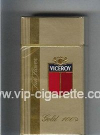 Viceroy Full Flavor Gold 100s Cigarettes gold hard box