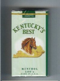 Kentucky's Best Menthol 100s cigarettes soft box
