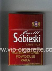 Sobieski Jan 111 King Size cigarettes red hard box