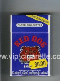 Red Dog Smooth cigarettes blue hard box