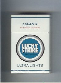 Lucky Strike Luckies An American Original Ultra Lights cigarettes hard box