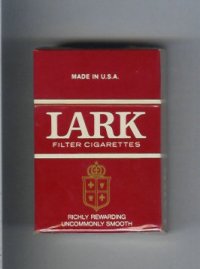 Lark Filter Cigarettes Richly Rewarding red hard box
