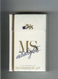 MS Extralights cigarettes hard box