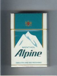 Alpine Menthol smooth and refreshing cigarettes