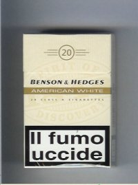 Benson Hedges American White One cigarettes Italy England