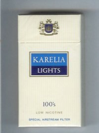 Karelia Lights Low Nicotine Special Airstream Filter 100s cigarettes hard box