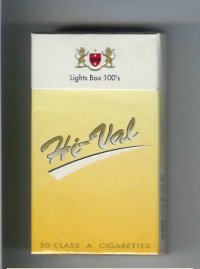 Hi-Val Lights Box 100s cigarettes hard box