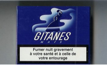 Gitanes Mais cigarettes wide flat hard box