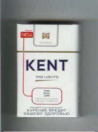 Kent USA Blend 1 mg Lights Triple Filter cigarettes hard box
