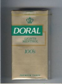 Doral Premium Taste Lights Menthol 100s cigarettes soft box