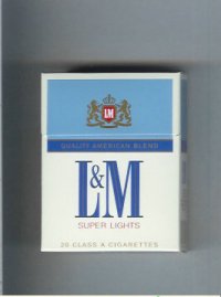 L&M Quality American Blend Super Lights Short cigarettes hard box