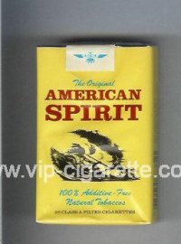 The Original American Spirit cigarettes yellow soft box