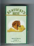 Kentucky's Best Menthol 100s cigarettes hard box Kentucky's Best Menthol 100s cigarettes hard box