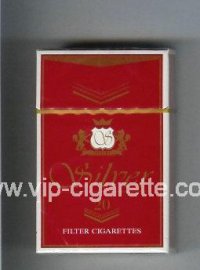 Silver cigarettes red hard box