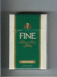 Fine Menthol cigarettes hard box