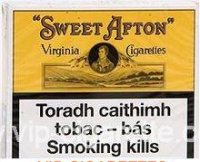 Sweet Afton Virginia Cigarettes wide flat hard box
