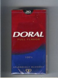 Doral Splendidly Blended Full Flavor 100s cigarettes soft box