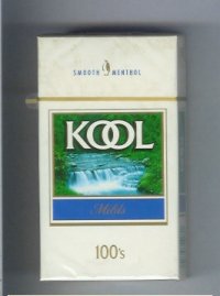 Kool Milds Menthol 100s cigarettes hard box