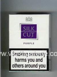 Silk Cut Purple cigarettes white and violet hard box