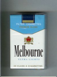 Melbourne Ultra Lights Premium Blend cigarettes soft box