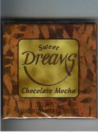 Dreams Sweet Chocolate Mocha Flavoured Filter cigarettes wide flat hard box