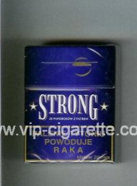 Strong cigarettes blue hard box