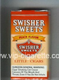 Swisher Sweets Peach Flavor 100s Little Cigars Cigarettes soft box