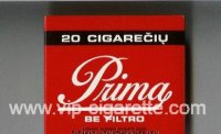 Prima Be Filtro red cigarettes wide flat hard box