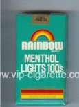 Rainbow Brand Menthol Lights 100s cigarettes soft box Rainbow Brand Menthol Lights 100s cigarettes soft box