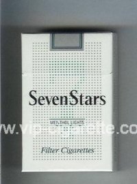 Seven Stars 7 Menthol Lights Filter Cigarettes hard box