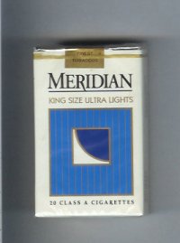 Meridian Ultra Lights cigarettes soft box