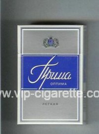 Prima Optima Legkaya grey and blue cigarettes hard box