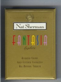 Nat Sherman Fantasia Lights 100s cigarettes wide flat hard box