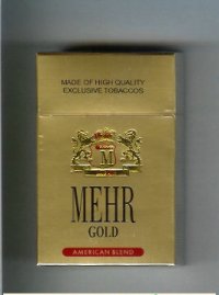 Mehr Gold American Blend cigarettes hard box