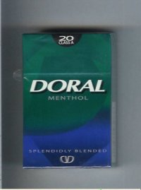Doral Splendidly Blended Menthol cigarettes hard box