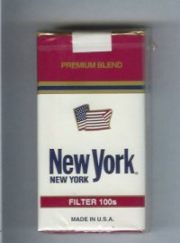 New York Premium Blend Filter 100s cigarettes soft box