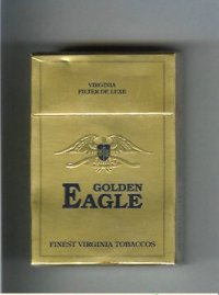 Golden Eagle Virginia Filter De luxe gold cigarettes hard box