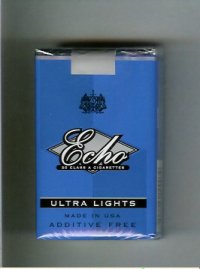 Echo Ultra Lights cigarettes soft box