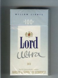 Lord Ultra 303 Mellow Lights 100s cigarettes hard box