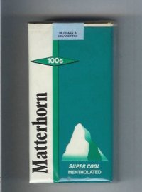Matterhorn Super Cool Mentholated 100s cigarettes soft box