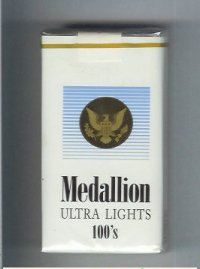 Medallion Ultra Lights 100s cigarettes soft box