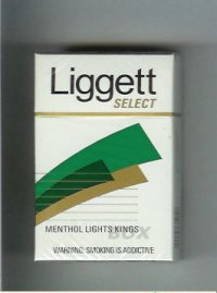 Liggett Select Menthol Lights Kings cigarettes hard box