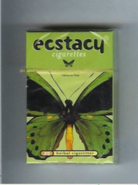 Ecstacy green herbal cigarettes hard box