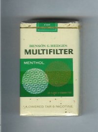 Multifilter Benson and Hedges Menthol cigarettes soft box