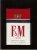 F&M F and M Filter American Blend cigarettes hard box